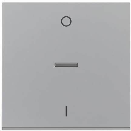 LEGRAND, SEANO Wippe für 2-poligen Ausschalter mit Beleuchtungsfenster inkl. Symbol O/I (Aus/Ein), Schalterabdeckung, Wippenplatte, Farbe: Aluminium lackiert, 765210