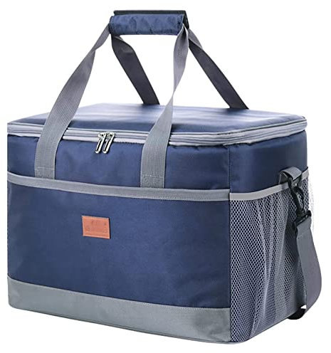LVEDEORY 35L Kühltasche Picknicktasche Lunchtasche kühlbox，Geeignet für Picknicks, Grillabende, Strände, Camping, Outdoor-Aktivitäten (Blau)