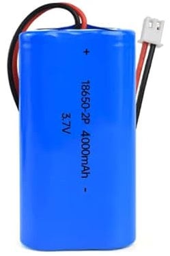 3.7V 4000mAh Li-ion Battery Pack 18650 * 2 Cell RC Replacement Rechargeable Battery Pack for Cars Airplane DIY, Fishing lights,Doorbell,Handheld Fan, Radio, Speakers, etc.
