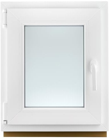 PLAMET. PVC Fenster - Kunststofffenster, Plastikfenster - Resistent Gegen Umwelteinflüsse - Schutz vor Einbrüchen - Isolierung gegen Lärm, Wind - Weiße Farbe Satin - 500 x 600 cm - 4s-10ar-4-10ar-4i