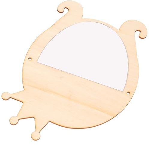 BELLIFFY Lindo Espejo De Maquillaje De Madera Espejo De Niña Reflejos Material Seguro Decoración del Hogar