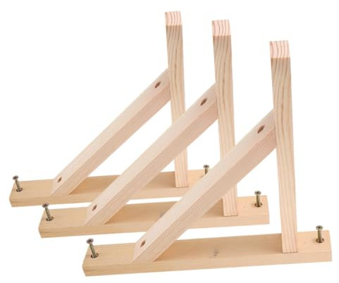 OSALADI 3stücke Wandhalterungen Aus Holz Für Schwimmende Regale Stabile Dreieckige Regalträger Zur Wandmontage Zur Optimalen Raumnutzung Und Organisation in Ihrem Zuhause