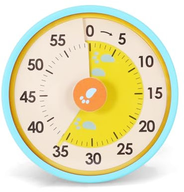 Visual Timer, 60 Minute Countdown Stopwatch Egg Timer Digital Kitchen Timers for Cooking, Non-ticking Time Management Tool for Classroom, Home, Kitchen,Office,School