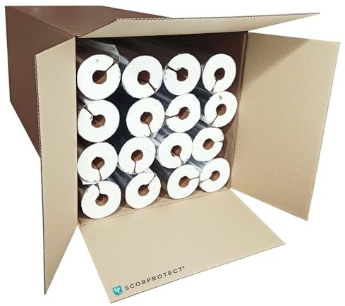 Scorprotect® voller Karton selbstklebende Alu PUR Rohrschale / Rohrisolierung mit Gewebemantel (Alu, 28 x 30 mm x 1 Meter)