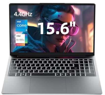 jumper 2025 Laptop, 8-Core Processor(Up to 4.4GHz), 16GB DDR4 512GB NVME SSD, 15.6 FHD IPS Screen, 62.7Wh Battery, WiFi-6, Bluetooth5.1, USB3.2, 4 Stereo Speakers, 2 Memory Slots.