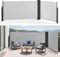 Store Latéral Extensible en Aluminium,Brise Vue Rétractable,Paravent Extérieur Rétractable,Protection de l'intimité et du Vent,Vue Pare-Soleil,Auvent Latéral pour Balcon,Terrasse,Jardin,2x6m,Gris