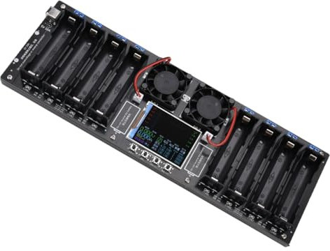 Universal Battery Tester, Efficient 8 Channel Lithium Batterys Tester Capacity Analyzers Suitable for 18650 with Internal Resistance&Cycle Testing