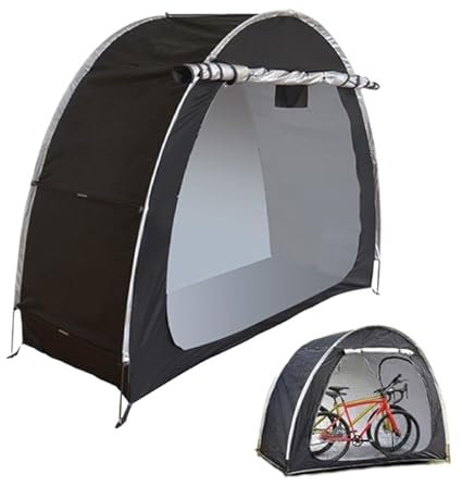 DzpKrka Bike Cover Bike Tent For Outdoor Storage, Waterproof Bike Rain Shelter, Portable Bicycl-e Storage Bag For Garden Tools, 190T Large Bike Cover Portable Bicycl-e Tent For Up To 2-3 Bic