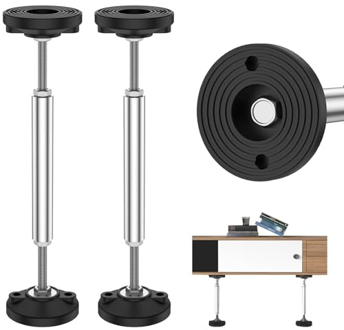 2 Stück Stützen Höhenverstellbar 28-42cm Deckenstütze,Teleskop Stützstange | Montagestütze Unterstützt Bis zu 300 Kg,teleskopstütze für Wandschränke Badezimmerschränke TV-Schränke Küchenschränke,Schrank