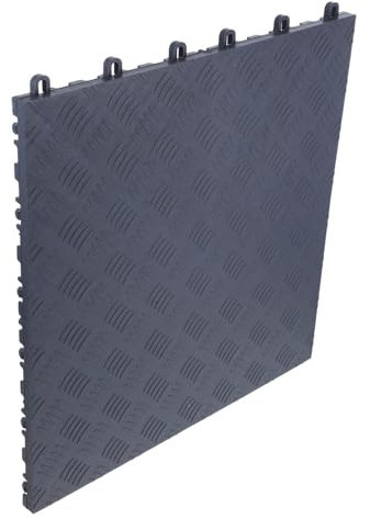 Operitacx Tappetino antiscivolo piastrelle del pavimento del garage ad incastro piastrelle per ponte da esterno impermeabili pavimentazione in gomma blocchi del ponte polipropilene pp Grigio