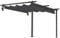 Outsunny Terrassendach Pergola ca. 3x3m Gartenpavillon aus Aluminium, Wandmontage Garten Pavillon mit Verstellbares Dach, Sonnenschutz Terrassendachung für Garten Terrasse, Dunkelgrau
