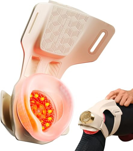 SKG Kniemassagegerät mit Rotes Licht Wärme & Vibration, Kabellos, WS500 | Beheizte Kniebandage mit 5 Massagemodi und 3 Heizstufen, für tägliche Entspannung, Damen und Herren