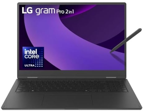 LG gram Pro 16 2-in-1・Touch・Core U7 255H・16GB RAM・1TB SSD・Win11 Pro (16TB90TP-K.AP78G)