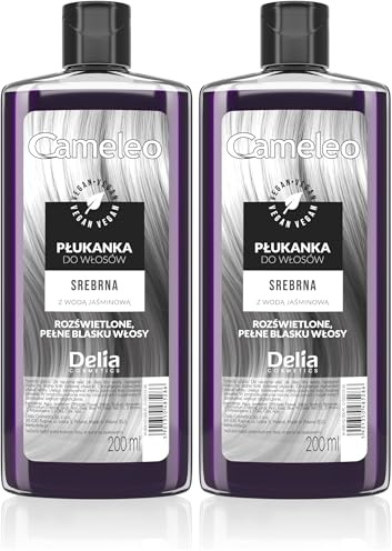 Cameleo Silberner Haar-Toner mit Jasminwasser - glamouröse Farbtöne OHNE Gelbstich - semi-permanente Haarfarbe - für blondes, platinblondes & graues Haar - Haare Farbe & Pflege - parabenfrei, 200 ml