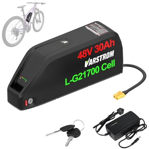 Varstrom Ebike Battery | E-bike Battery with Charger Long Range for Electric Bike Conversion Kits