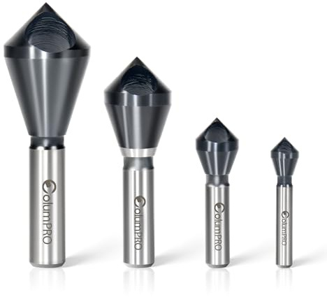 4pcs M35 Cobalt Countersink Drill Bit Set 2-20mm for Metal Woodworking DIY | M35;Highly durable;Cuts steel;90 degree;Fast chip ejection;Chatter free;Storage case;Pro machinist;Wide fitment