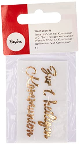 Rayher 31584616 Wachsschrift: Zur 1.heiligen Kommunion, gold, SB-Btl 1Stück