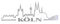 Autoaufkleber Köln Skyline Silber 21x7,5 cm Auto Aufkleber Kölner Dom Sticker