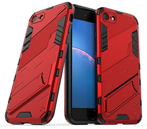 LOLFZ Case for iPhone 7 iPhone 8 iPhone SE 2020 iPhone SE 2022, Armor Case with Stand Military Grade Protection Impact-Resistant Bumper Mobile Phone Cover for iPhone 7/8/SE 2020/SE 2022 - Red