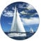 Orange Trading Dartmouth LTD A4 Edible Decor Icing Sheet PERSONALISED Sailing Boat Yacht 7-8 Circle Cake Topper Decoration - Great for larger cakes