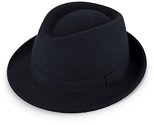 fiebig Miller Trilby Wollfilzhut | Filzhut mit gleichfarbigem Ripsband | Fedorahut Made in Italy