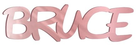 Any Name Text Wooden Colour Personalised Mirror Bedroom Nursery Hanging Door Sign Wall Decoration Plaque (Font Style 3, Rose Gold Mirror)