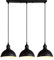 WOTTES 3er Set Industrie Pendelleuchte Retro Deckenleuchte in klassischem Schwarz mit verstellbarem Kabel ideal für Esszimmer Wohnzimmer Restaurant Café und Bar.