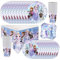 Shamoparty Vaisselle de fête ELSA 61Pièces, 20 Personnes Fête Reine des Neiges, Assiettes, Tasses, serviettes, Nappe, pour Décoration de Vaisselle de Fête D'anniversaire D'enfants