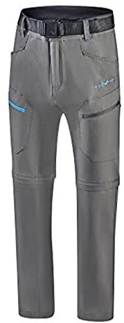 Black Crevice Herren Zip Off Leg Trekkinghose I Wanderhose-Herren mit abnehmbaren Beinen I Wasserabweisende Herren Outdoorhose I strapazierfähige & atmungsaktive Outdoor-Hose mit Taschen