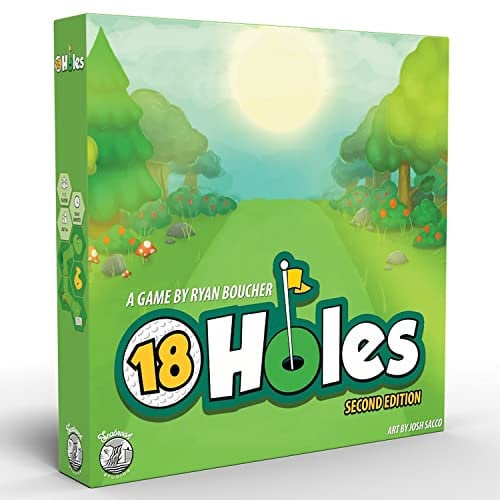 Seabrook Studios 18 Holes: Second Edition Basisspiel – Wettbewerb um einen Golfplatz zu erstellen, Seabrook Studios, ab 14 Jahren, 1–5 Spieler, Grün
