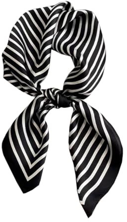 KOOYOL Damen Schwarz Schals Tücher Damenschal Seidenschal Halstücher Seide Leicht Seidenschal Kopftücher Kopftuch Elegante Schal Geschenk für Frauen