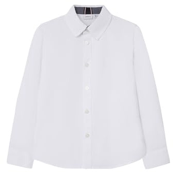 Name IT Jungen Boy Baumwolle Hemd, Bright White, 134-140 EU