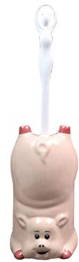 Toilet Brush, Toilet Brush Funny Toilet Brush Holder Toilet Cleaning Brush 4 Colors Toilet Bowl Brush Bathroom Accessories (Color : Rosa)