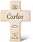 GRAVURZEILE Personalisiertes Holzkreuz mit Gravur - Zur Taufe - Personalisiert mit Namen & Datum - Holzkreuz für Kinder - Taufkreuz als Geschenk für Jungen & Mädchen - 19 x 14 cm