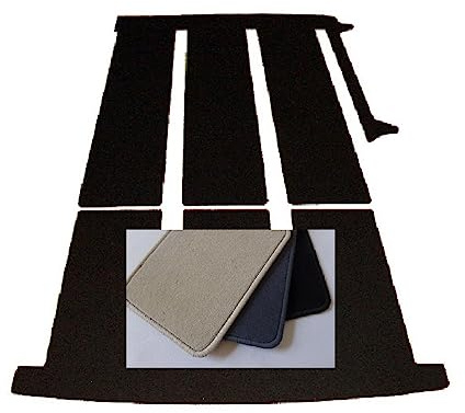 autix Teppich Fußmatte Velour schwarz grau beige kompatibel für VW T5 T6 T6.1 Multivan und California (grau, T6.1 California Beach 1 Schiebetür mit Miniküche)