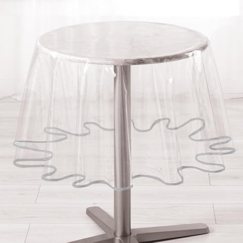 Home Maison - Nappe Ronde Transparente Plastique Transparent 160 cm