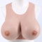 Silikon Brüste Silikonbrustplatten Crossdresser Brustplatte Baumwolle Gefüllt D Cup, Silicone Breast Forms Fake Boobs Breastplate, Brustprothese Silikon-Brust Transvestite Mastektomie, Elfenbein