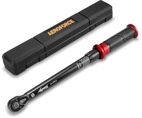 AEROFORCE Clé Dynamométrique 3/8, Haute Précision ±3%, 10-110 Nm, 72 Dents Clé à Cliquet Réversible pour Vélo y Moto D'entretien, Remplacement de Bougie D'allumage de Auto