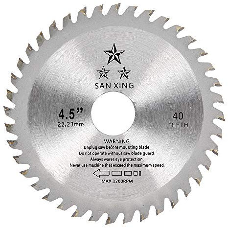 Hoja de sierra circular de 115 mm con 40 dientes, disco amoladora de 115 mm para corte de madera, disco para amoladora angular, diámetro interior 22,2 mm