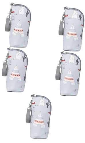 Toyvian 5stücke Isolierte Milchflaschen-Tasche Für Junge Mädchen Praktische Kühltasche Aus Oxford Thermobehälter Für Getränke Für Reisen Wandern Einkaufen Zipper-Design Für