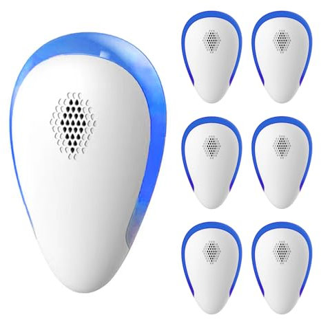 Sadodo Ultrasonic Pest Repeller, Pack Electronic Mouse Repellent,plug in Pest Control for Mouse, Anti, Rat, Spider, Rodent, Flies Mosquitoes, Harmless to Pets and Human (White Pack 6PCS)