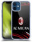 Head Case Designs Licenza Ufficiale AC Milan Curvato Modelli Cresta Custodia Morbida in Gel Compatibile con Apple iPhone 12 Mini E Compatibile con Magsafe Accessori