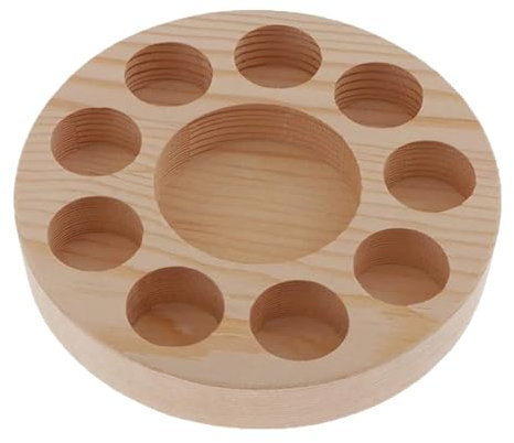 xixibuy Wooden essential oil storage case, Fragrance storage, Aromatherapy rack, Oil case Holds 10 Bottles 5 mL, 10 mL, 15mL