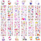 Luclay Bubble Stickers Kinder Kitty-12 Blätter 3D Puffy Stickers Anime Aufkleber Wasserdichte Cartoon Sticker Aesthetic Mädchen DIY Scrapbooking Fotoalbum Laptop Bottle Sticker Gastgeschenke Mitgebsel