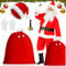 LPAMABA 70x100cm Weihnachtssack Geschenksack Christmas Nikolaus Weihnachtsmann Santa Sack Nikolausbeutel Weihnachtsgeschenksack zum befüllen Weihnachtsmann Beutel Glocke Handschuhe Weihnachtsmütze