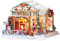 Mostop DIY Miniature Dollhouse Kit,Wooden Dollhouse Construction Kit, Miniature House Kit with LED Light,Creative Room Idea for Children/Adults,Handmade Crafts Gift,Home Decor (Christmas Snowy Night)