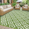 Homcomodar Outdoor Rugs 180x270cm Reversible Mats Plastic Straw Rug UV Resistant Camping Mat Recycled Outdoor Patio Rug for Garden Beach BBQ Picnic Deck Balcony(Green)