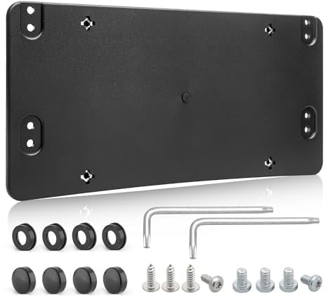 RED WOLF - Rear License Plate Holder for Mercedes-Benz 2008-2023 Replace for Rear Bumper, Car Tag Holder Frame, OE Replacement 1698170211 A0008101711 with Screws