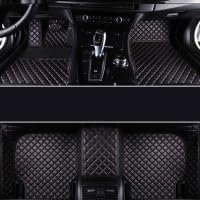 HZLGL PU Leder Auto Fußmatten Allwettermatte für BMW X5 2008-2013 5seats,wasserdichte rutschfeste Teppich Autoteppich Bedeckter Schutz Zubehör,C
