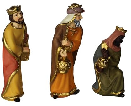 ZICOM Krippenfigurenset Hlg. DREI Könige Hebron barock ca. 9cm Polyresin handbemalt